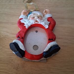 Festive Santa Claus Ornament - Red and White